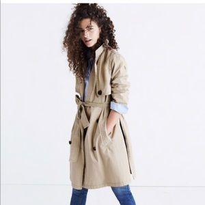 Madewell Side Slit Trench Coat